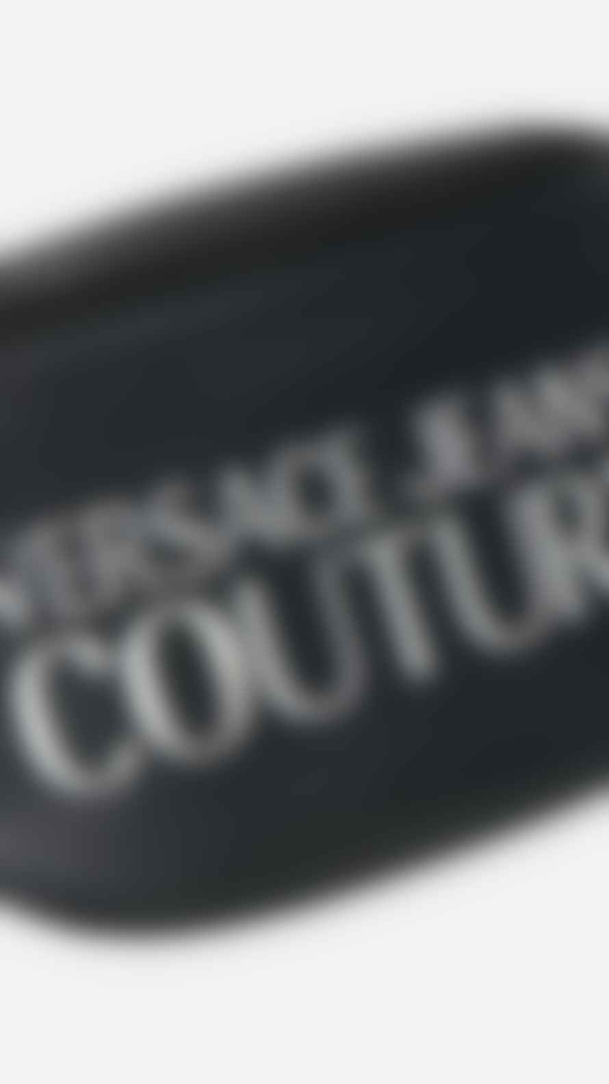 Versace Jeans Couture Riñonera Con Letras Plateadas Del Logo – Unica, Negro