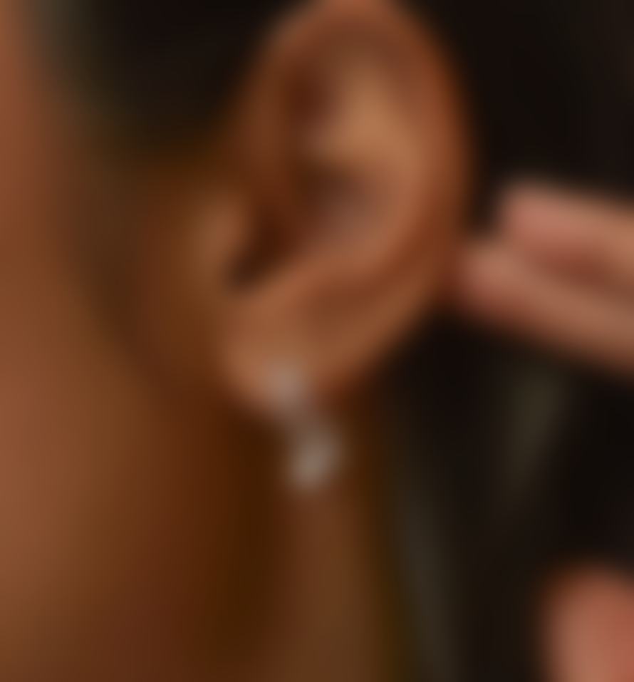 Estella Bartlett  Duo Pave Star Hoop Earrings