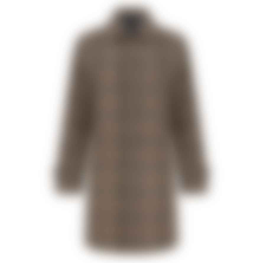 Guards London Northwold Check Overcoat - Brown
