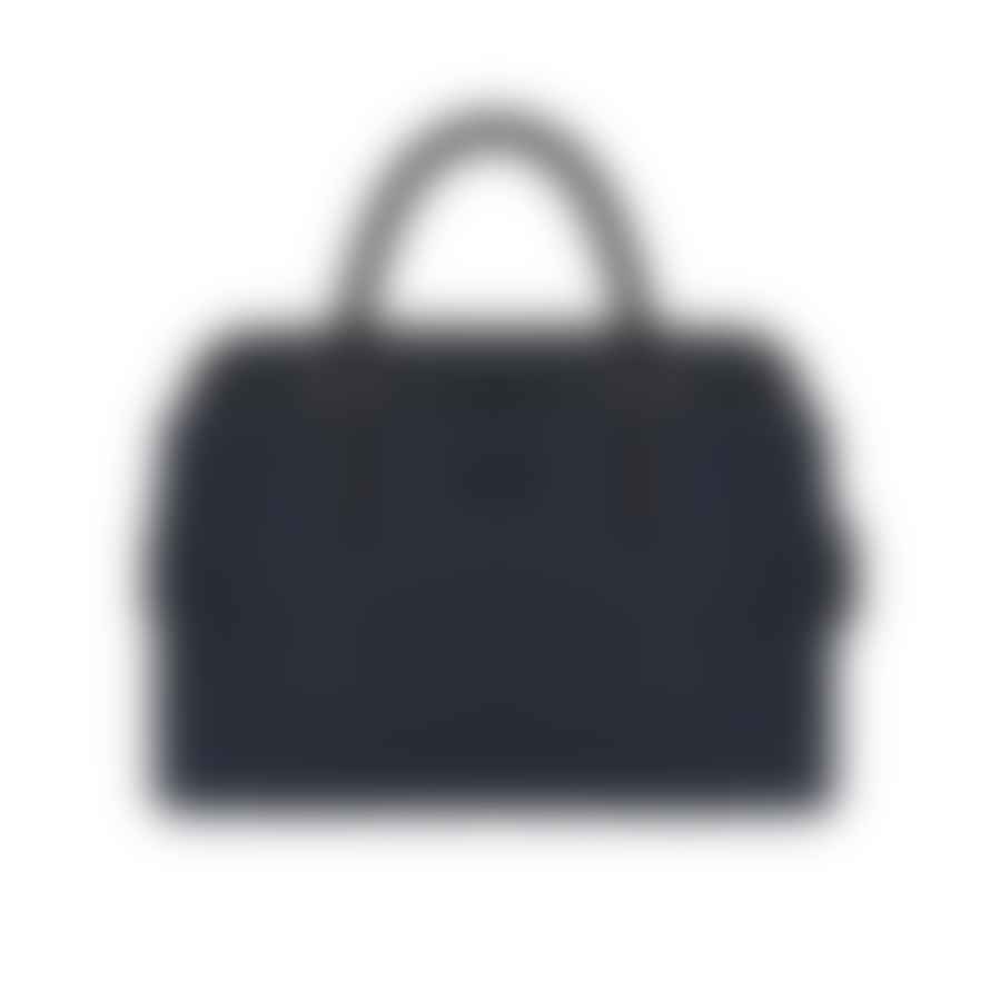 Remus Uomo Leather Trim Modern Briefcase - Navy
