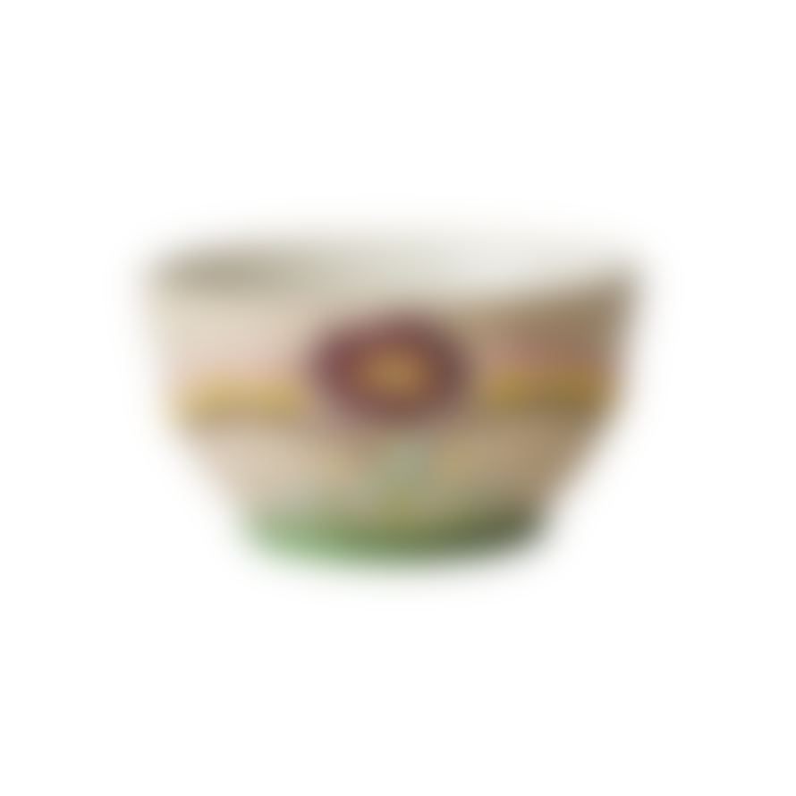 rice Ceramic Bowl With Embossed Flower Design - Soft Sand - Small - 250 Ml