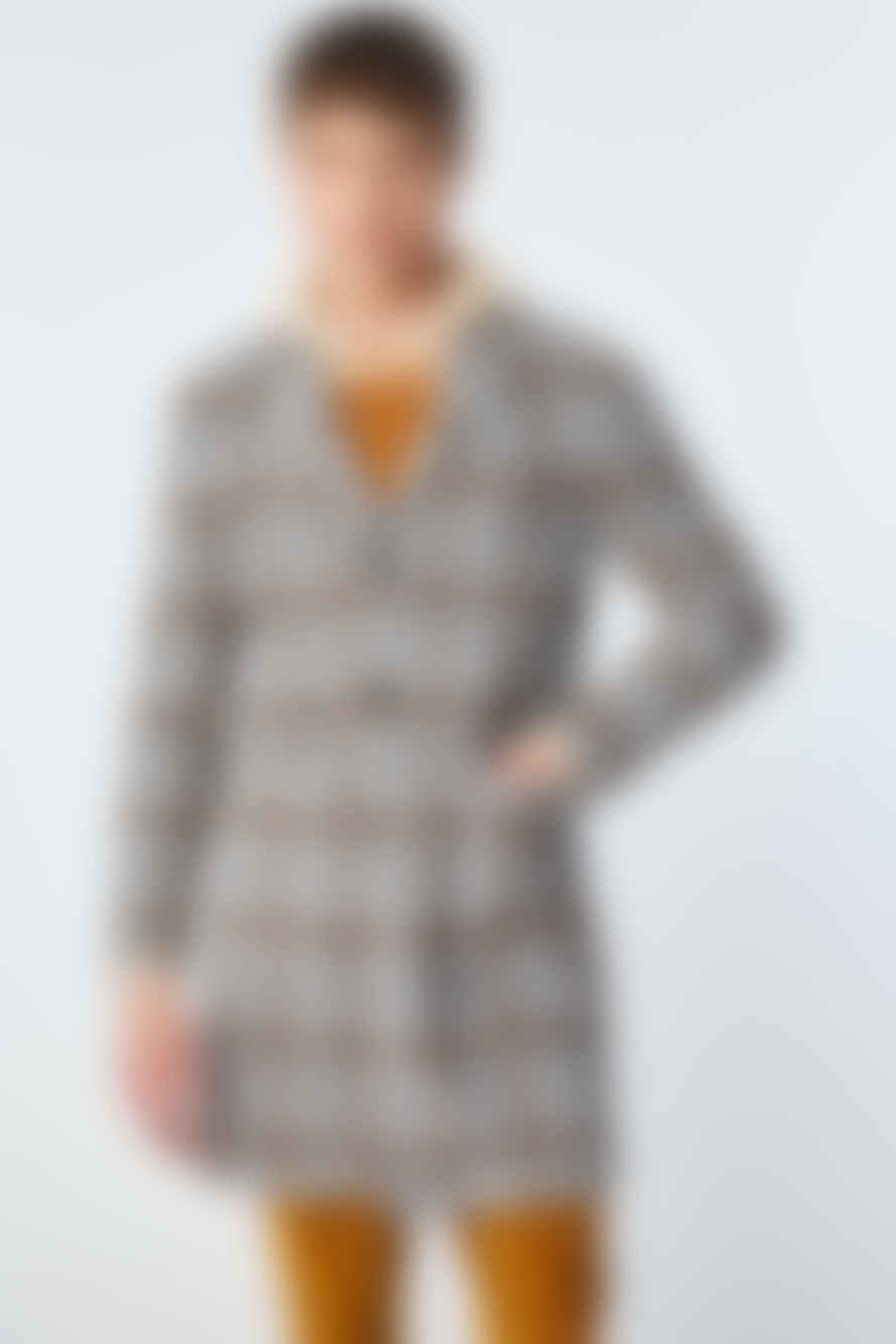 L.B.M. 1911 L.b.m 1911 - London Soft Wool Blend Overcoat In Grey And Brown Check 35720/1 7451