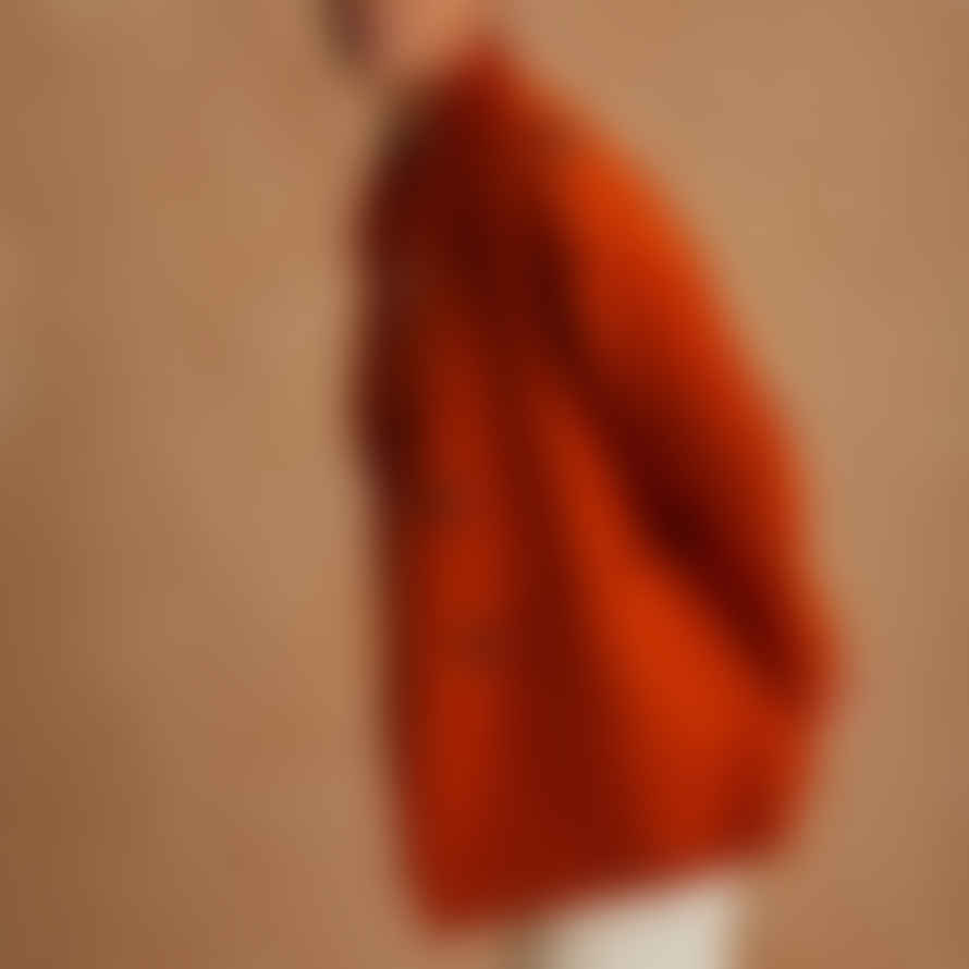 Yerse Wool Lana Double Breasted Jacket - Burnt Orange