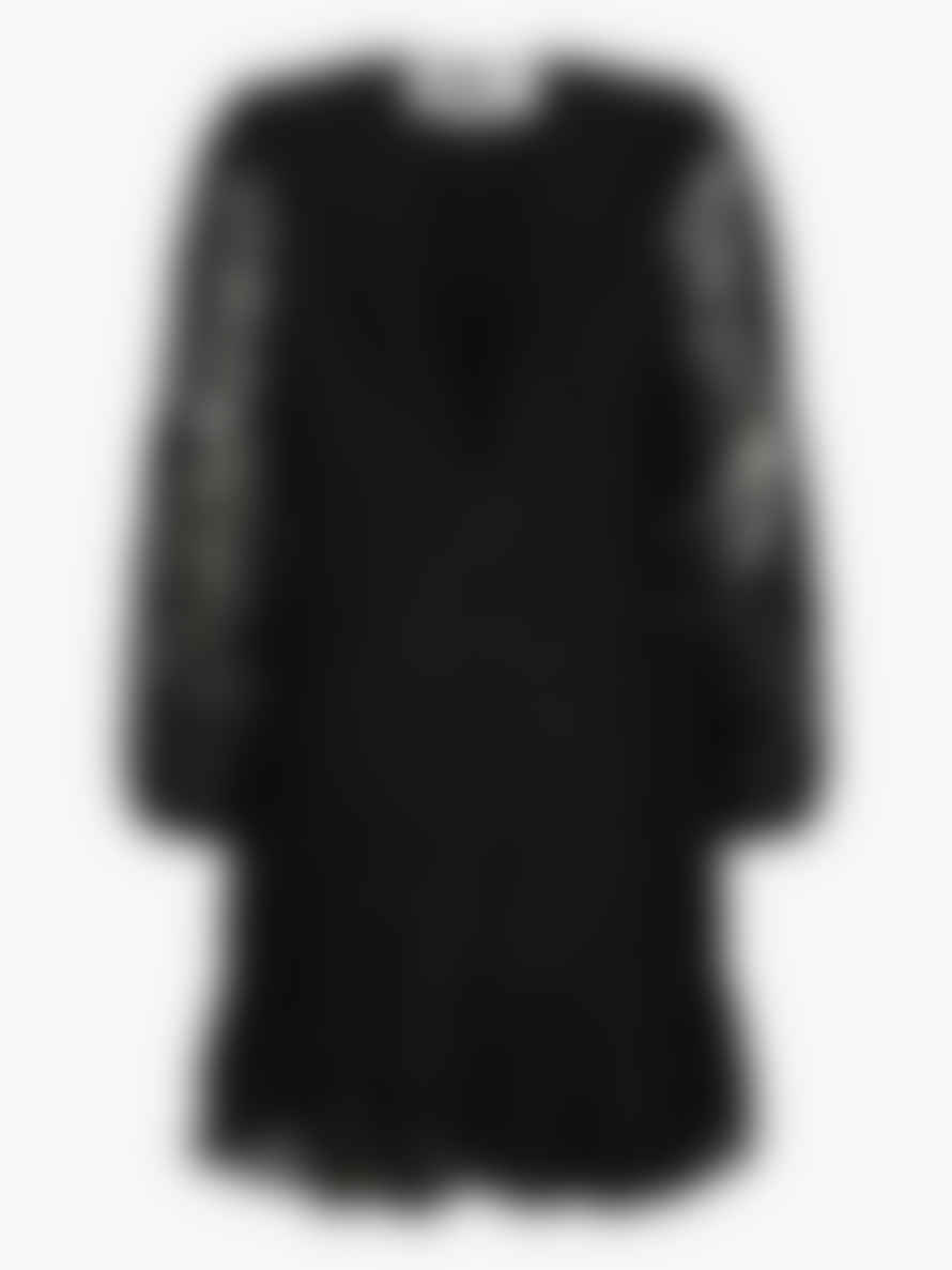 SOFIE SCHNOOR Short Lurex Dress - Black