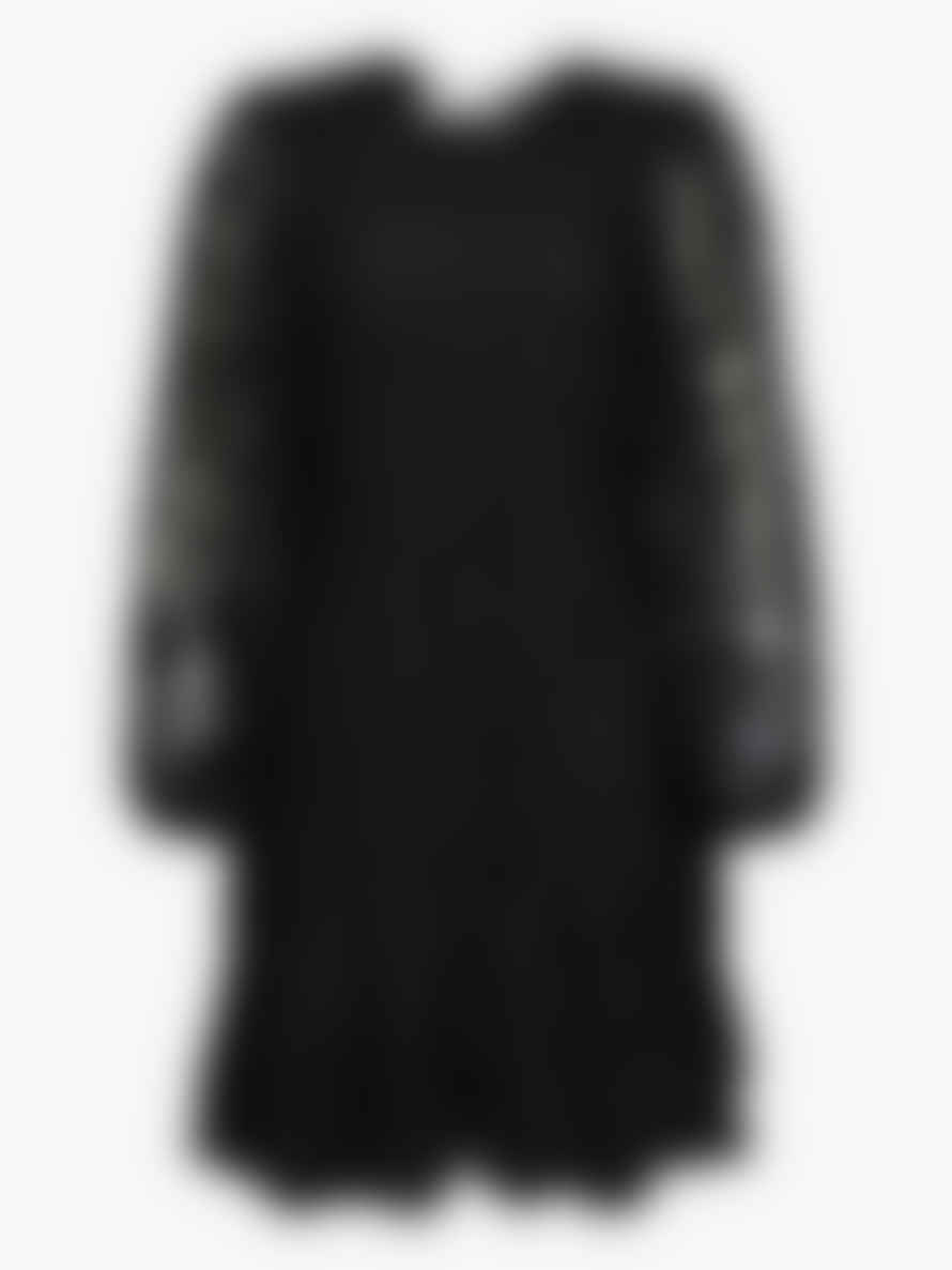 SOFIE SCHNOOR Short Lurex Dress - Black