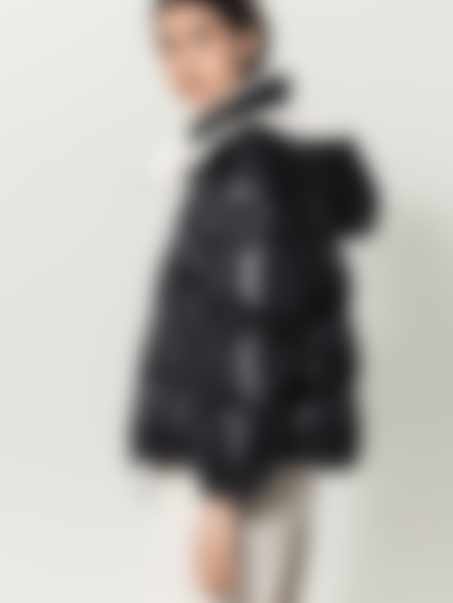Luisa Cerano Black Quilted Jacket With Detachable Hood 488570 4086 Col 0011
