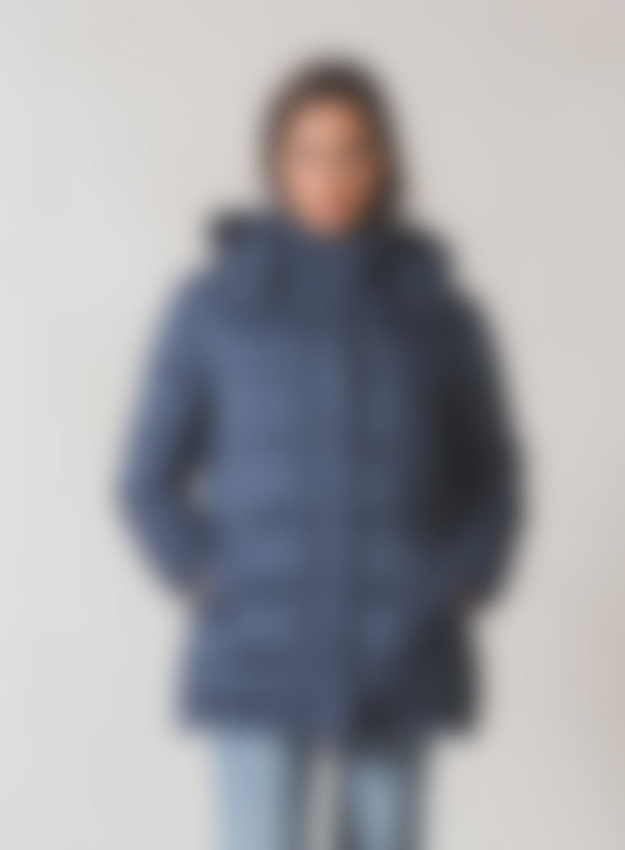 Indi & Cold Padded Coat In Blue From