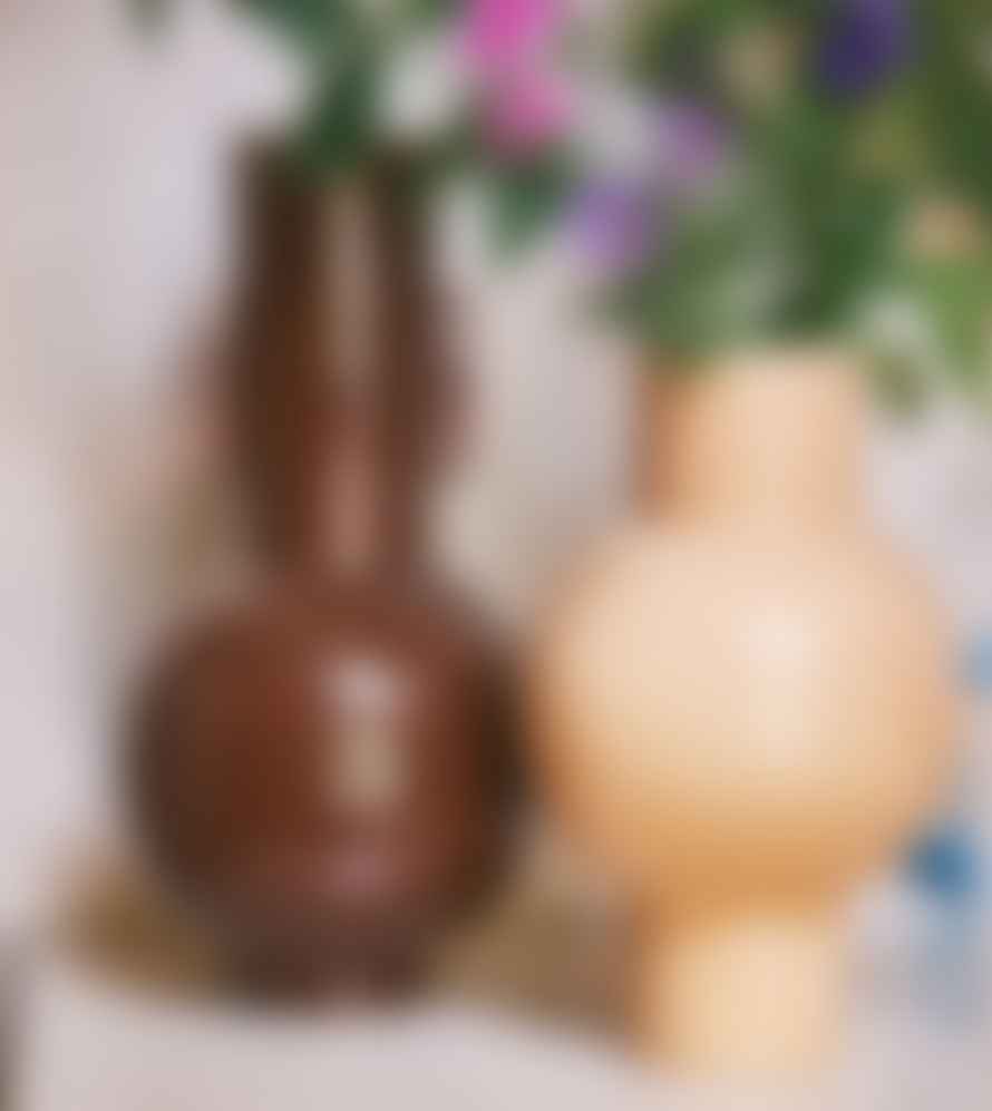 HK Living Ceramic Vase Cappuccino M