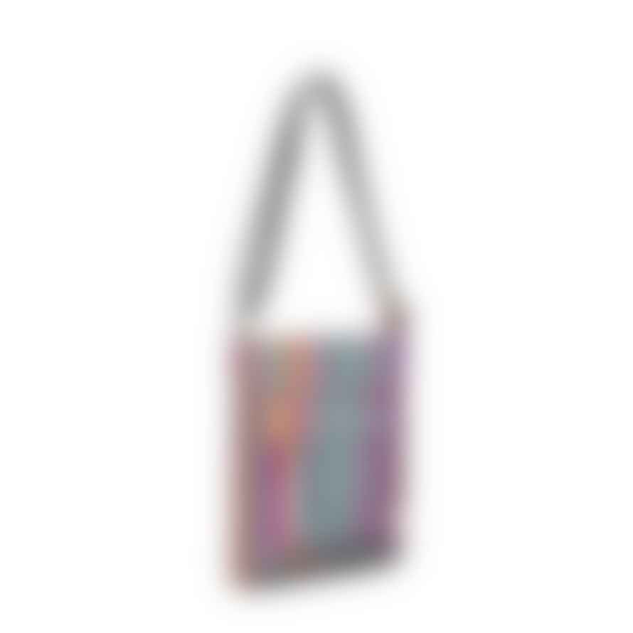 ROKA Roka London Cross Body Shoulder Bag Kennington B Medium Recycled Repurposed Sustainable Canvas In Multi Stripe