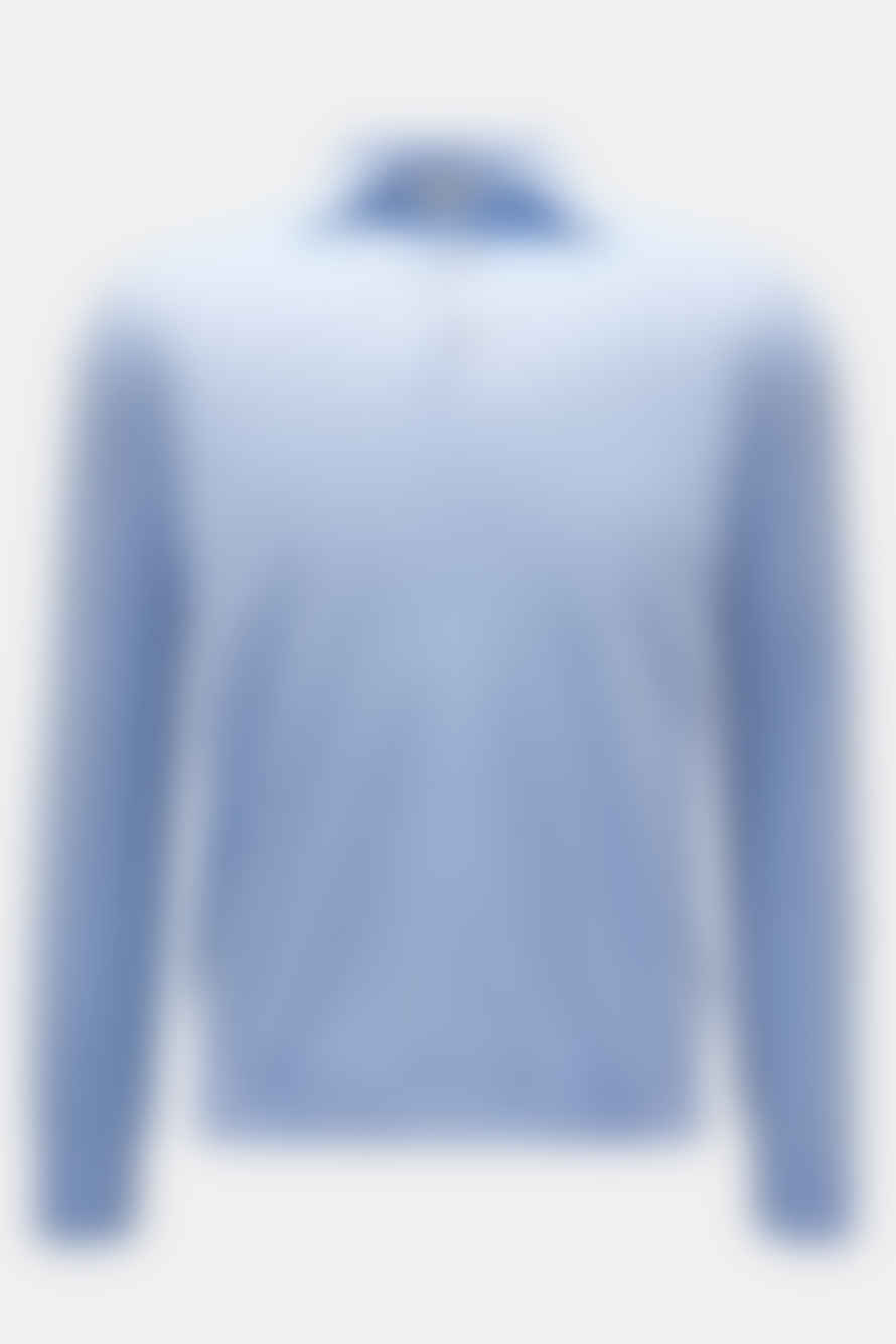 FILIPPO DE LAURENTIIS - Sky Blue Cotton & Cashmere Long Sleeve Knitted Polo Pl1mlpar 710