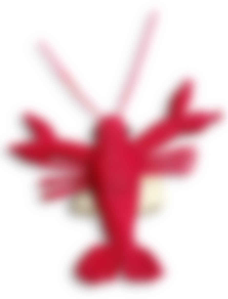 Furbish Studio Raffia Napkin Ring - Red Lobster