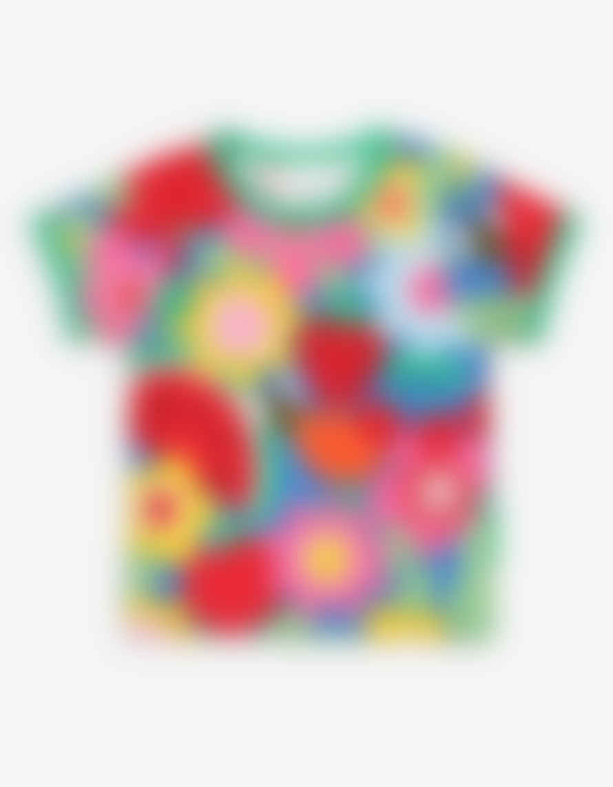 Toby Tiger Organic T Shirt with Fruit Flower Print