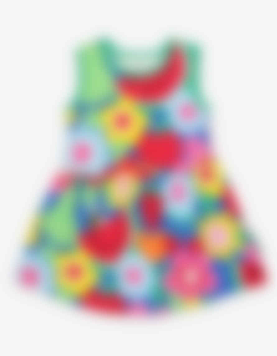 Toby Tiger Organic Summer Dress with Fruit Flower Print