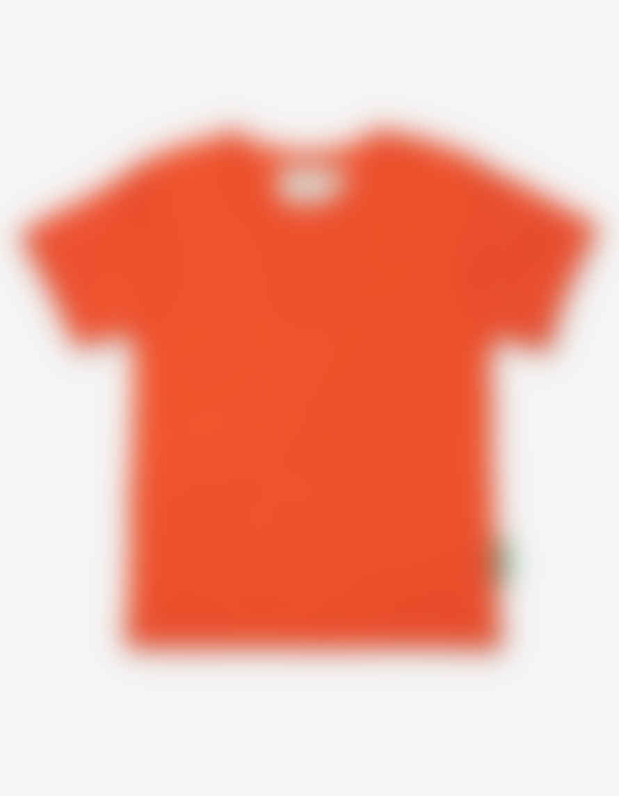 Toby Tiger Organic Orange Basic Short Sleeved T Shirt