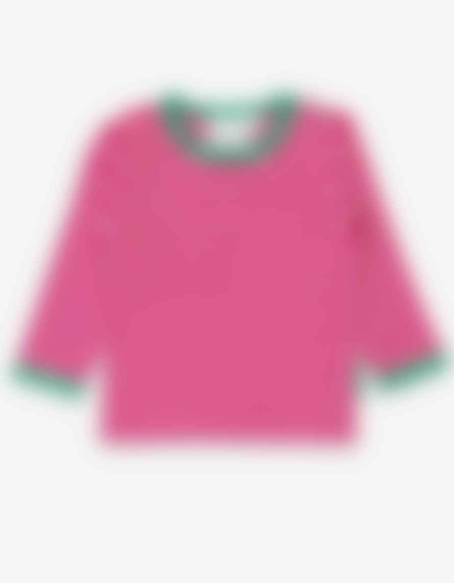 Toby Tiger Organic Pink Breton T Shirt