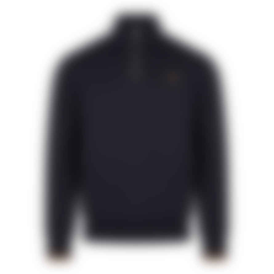 Fred Perry Half Zip Sweatshirt - Navy / Dark Caramel