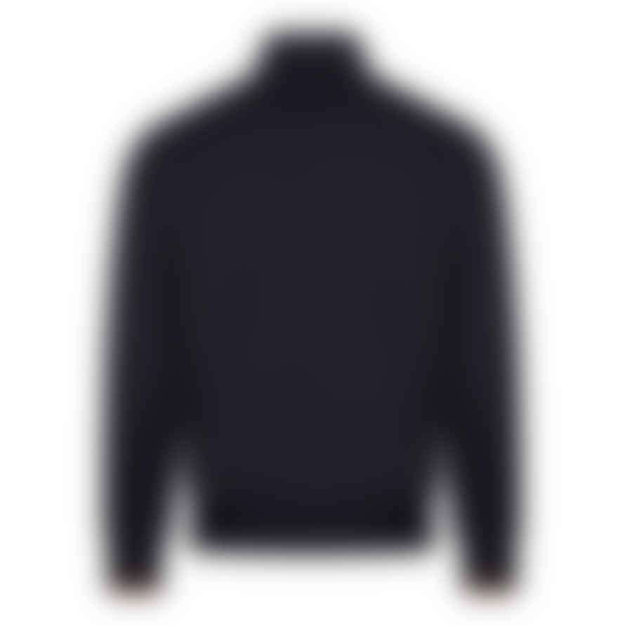 Fred Perry Half Zip Sweatshirt - Navy / Dark Caramel
