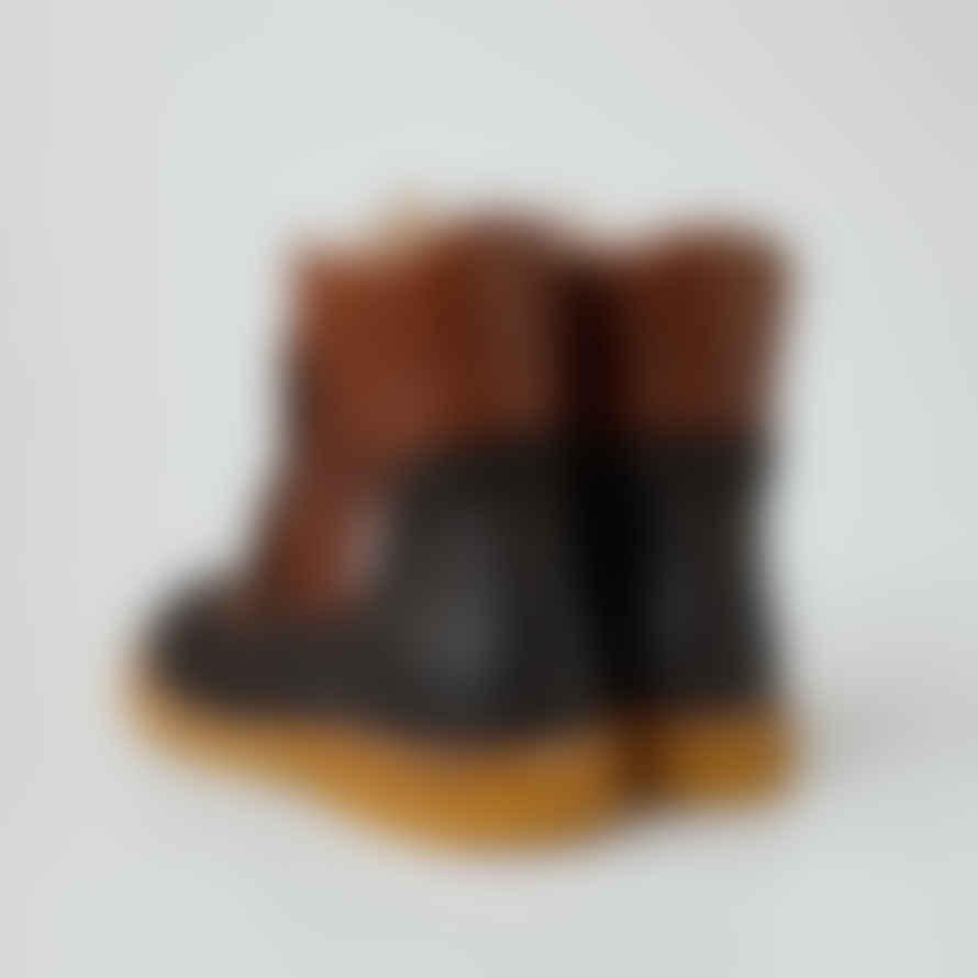 Angulus Tex Boot With Velcro Straps - Dark Brown