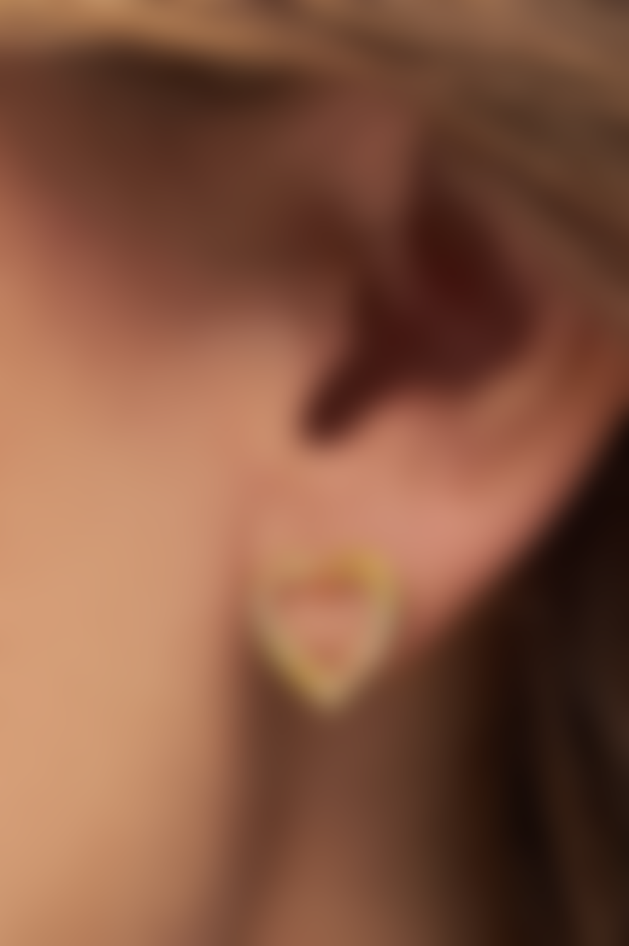 Lulu Omg Heart Rainbow Crystal Single Earring