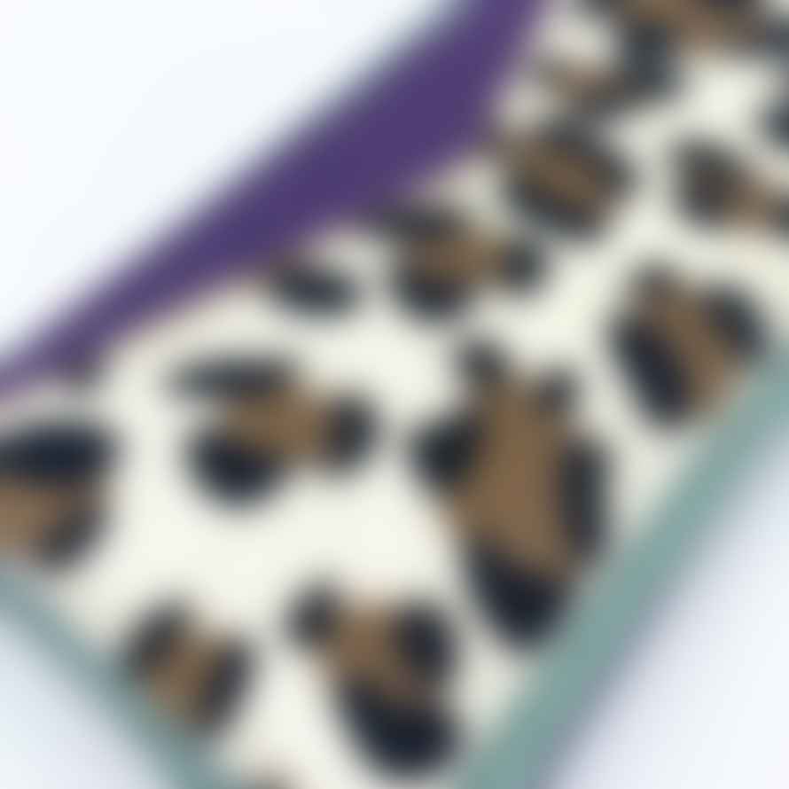 House of disaster Purple Leopard Animal Print Wallet