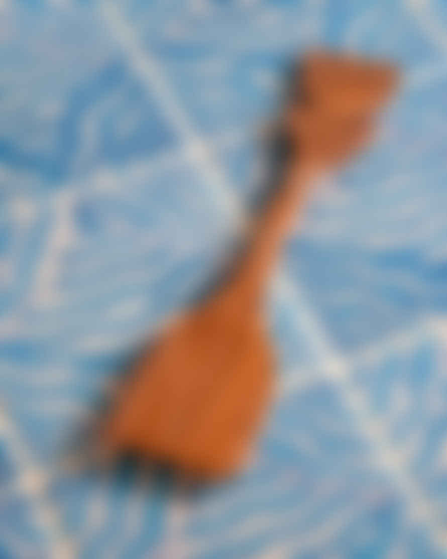 AARVEN Olive Wood Spatula With Carved Handle