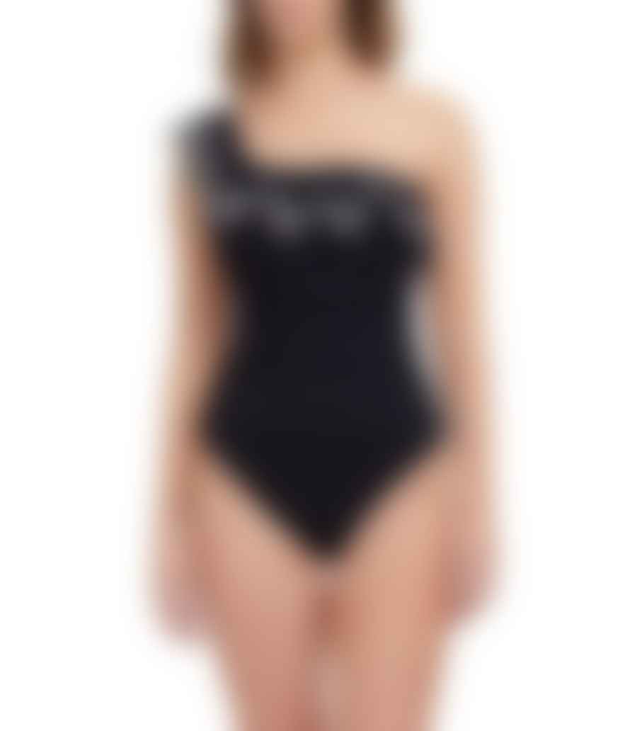 Gottex Profile E23152061 One Shouder Swimsuit In Black And White