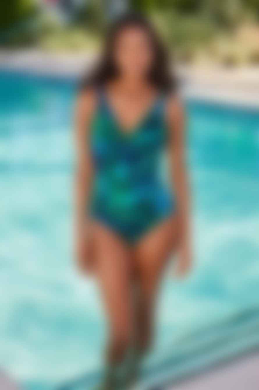 Miraclesuit Palm Reader Oceanus Swimsuit In Blue Multi