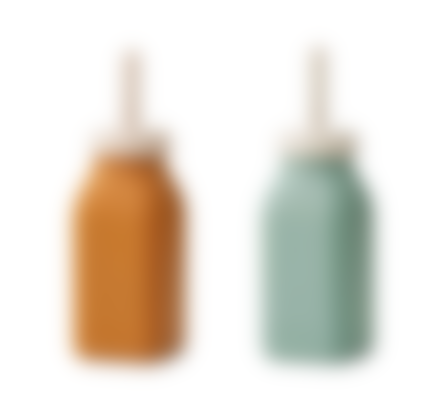 Liewood Erika Milkshake Bottles 2-pack - Mustard / Peppermint Mix