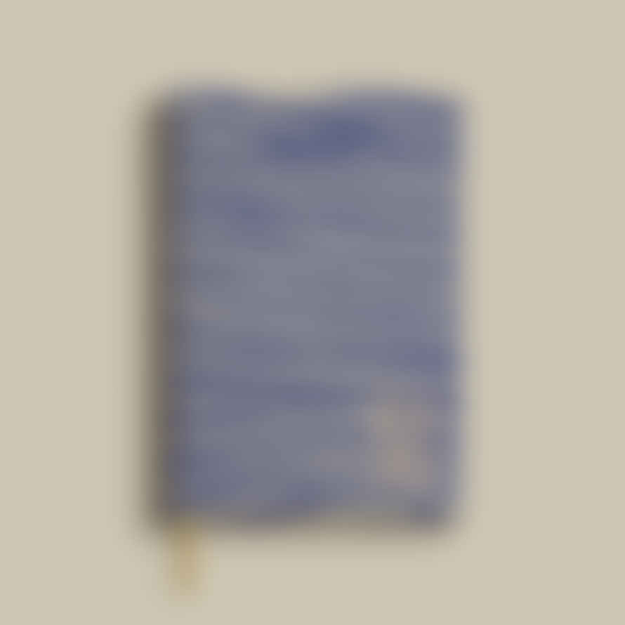 1973 2024 'blank Canvas' Handmade Diary, Blue & Cream