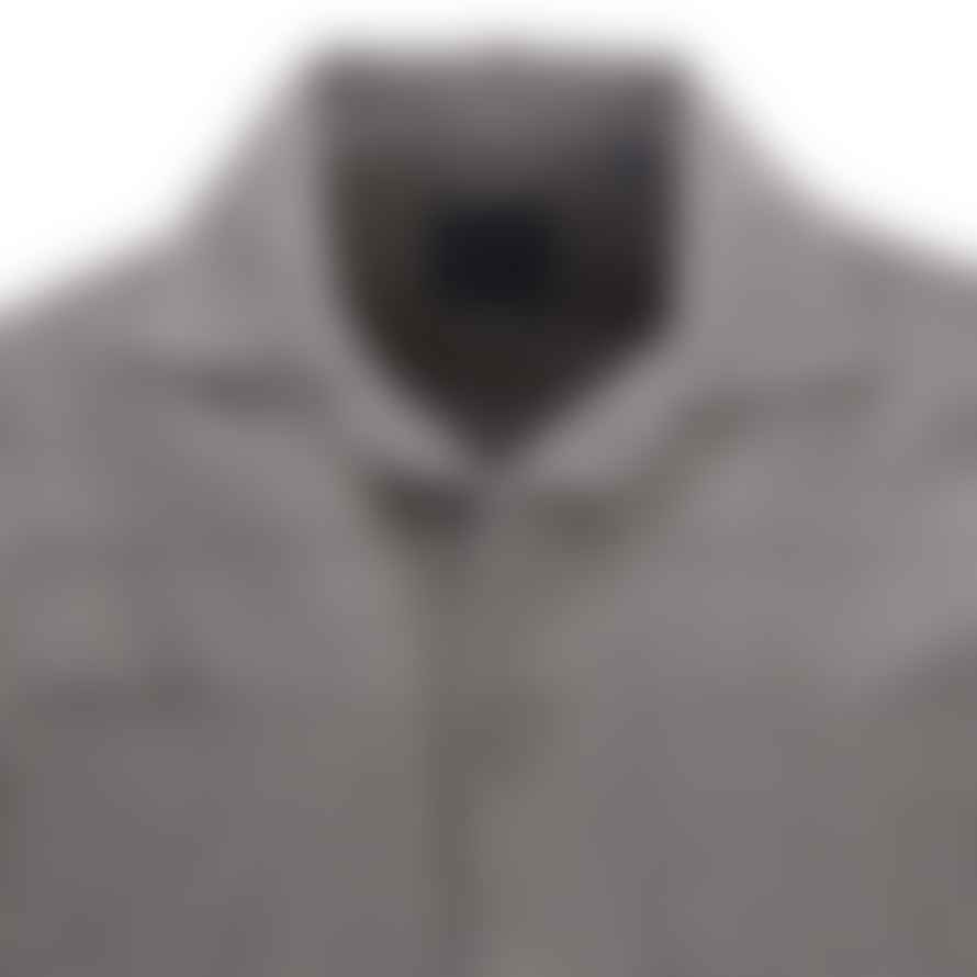 Guide London Brushed Cotton Twill Overshirt - Grey