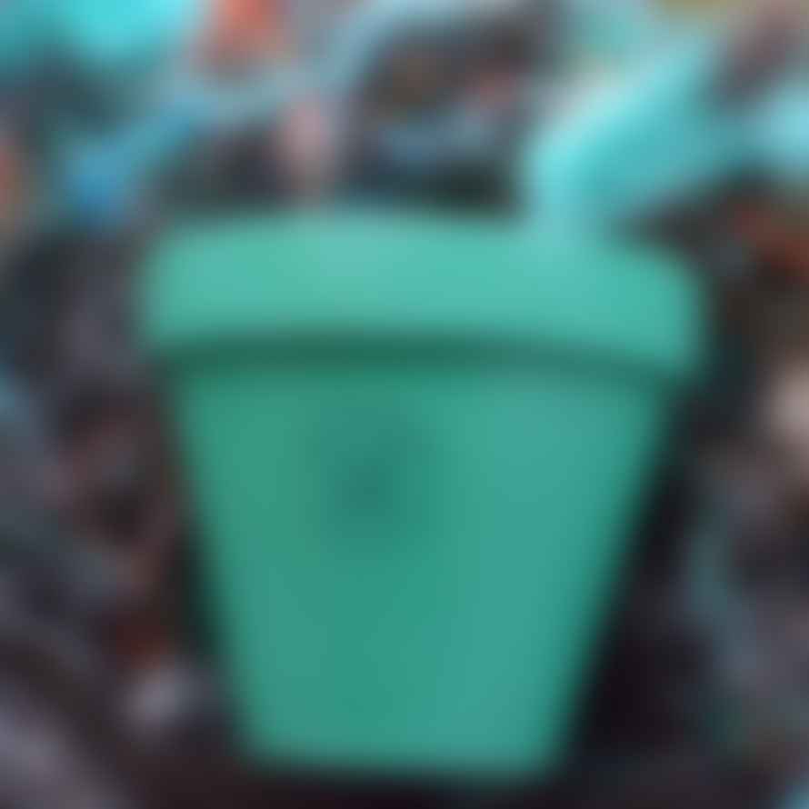 Ocean plastic pots 13cm Dark Green Pot and Saucer