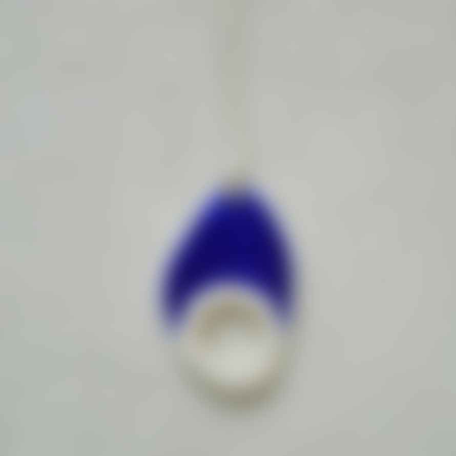 Isla Clay Ceramic Pendant Necklace Royal Blue