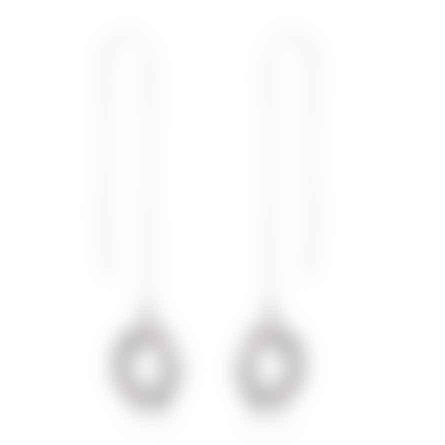 Cabbage White Infinity Silver Drop Ear Rings