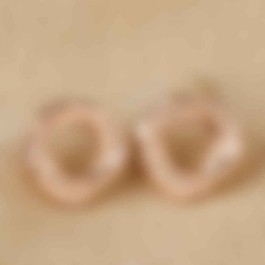 Lisa Angel Organic Russian Ring Molten Stud Ear-rings In Rose Gold
