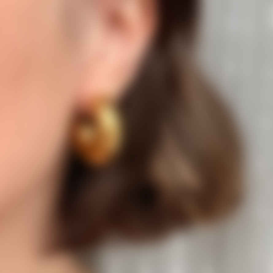 Little Nell Earrings Gold Lightweight Chunky Hoops
