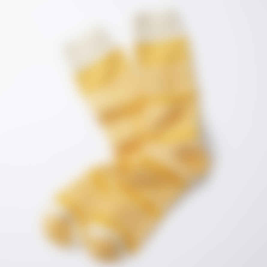 RoToTo Multi Jacquard Ivory/Yellow Socks