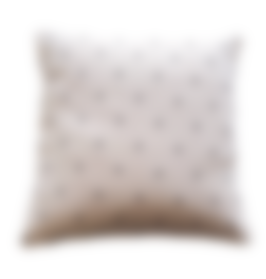 Walker Home 20 x 20 inches Frilled Linen Spotty Cushion