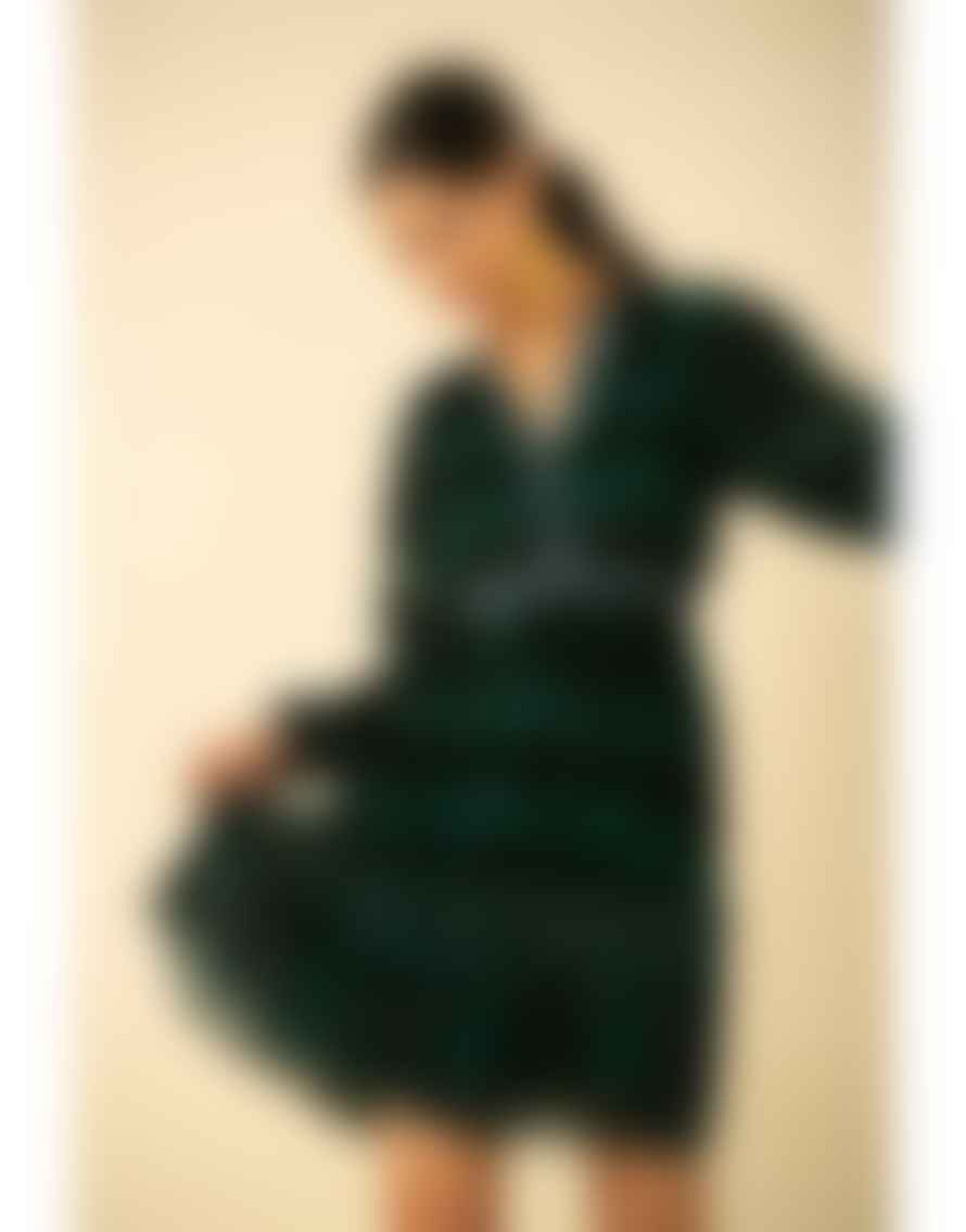 HALEBOB Halebob Emerald Devore Short Dress Size: L, Col: Green