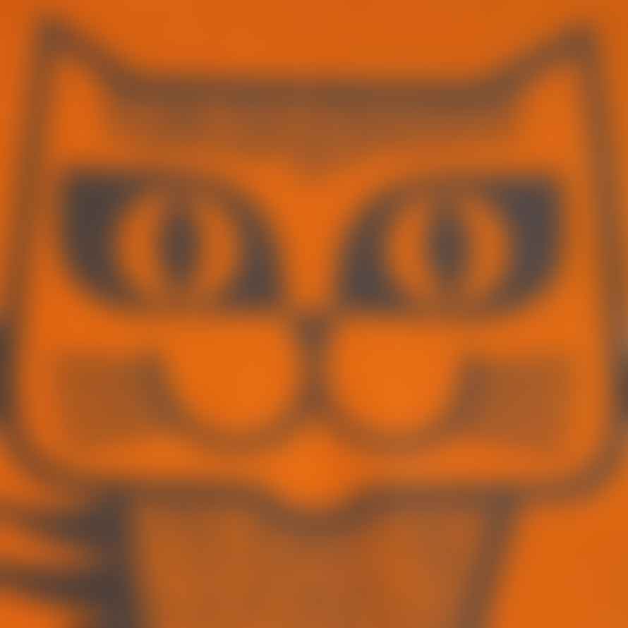 Magpie Orange Cat Hornsea Tea Towel