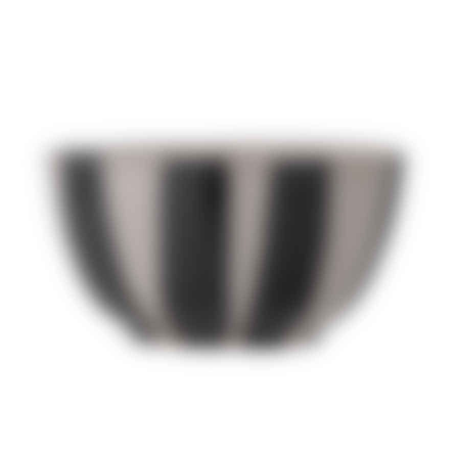 Bloomingville Serina Stoneware Bowl with Black & White Stripe