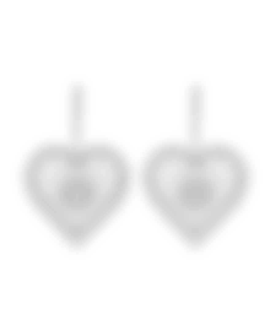 Zoe and Morgan  Amor Silver White Zircon Earrings 