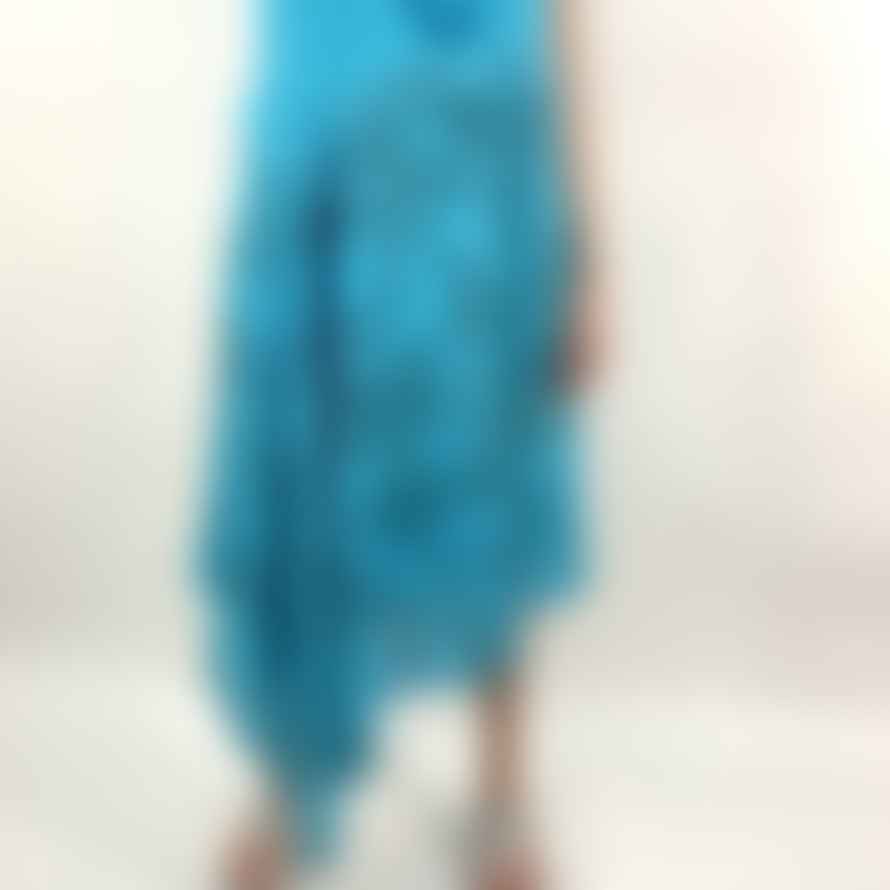 Grizas Turq Asymmetric Dress - Turquoise, Xs