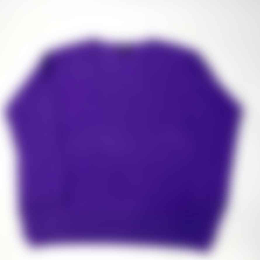 Estheme Cashmere Violette Oversize V Neck Cashmere Sweater - Violet, S