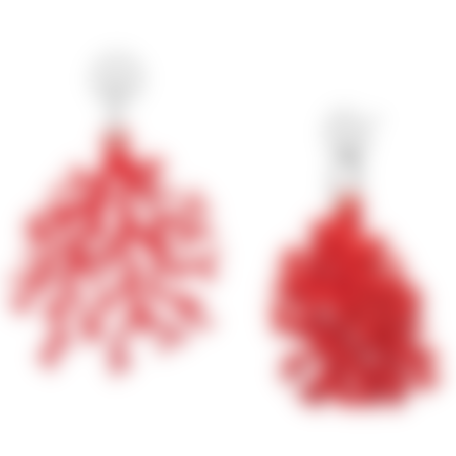 Branch Pink Buffalo Horn Coral Shaped Earring - Pink/silver, N/a