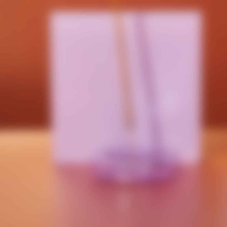 Maegen Incense Holder Hand Blown Glass Dimple Lilac