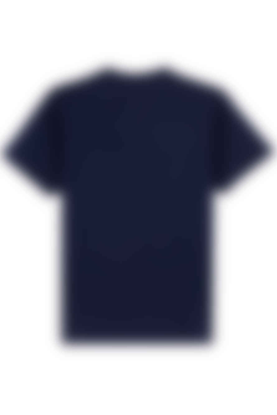 Vilebrequin - Portisol Cotton T-shirt With Turtle Patch In Navy Blue Ptsc4p86-390
