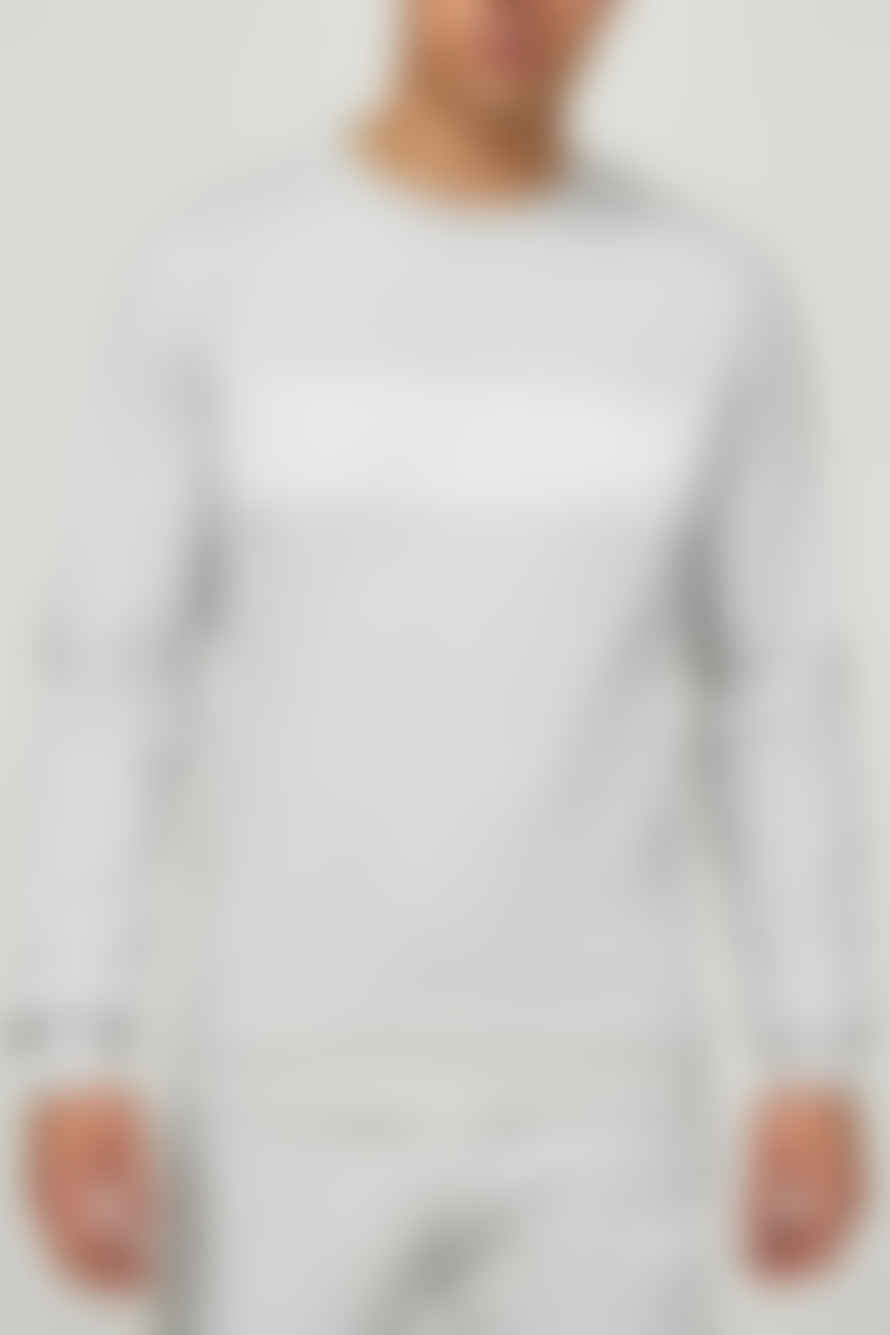 Hugo Boss Boss - Cotton-blend Sweatshirt With Embroidered Logo In Light Grey 50503061 057