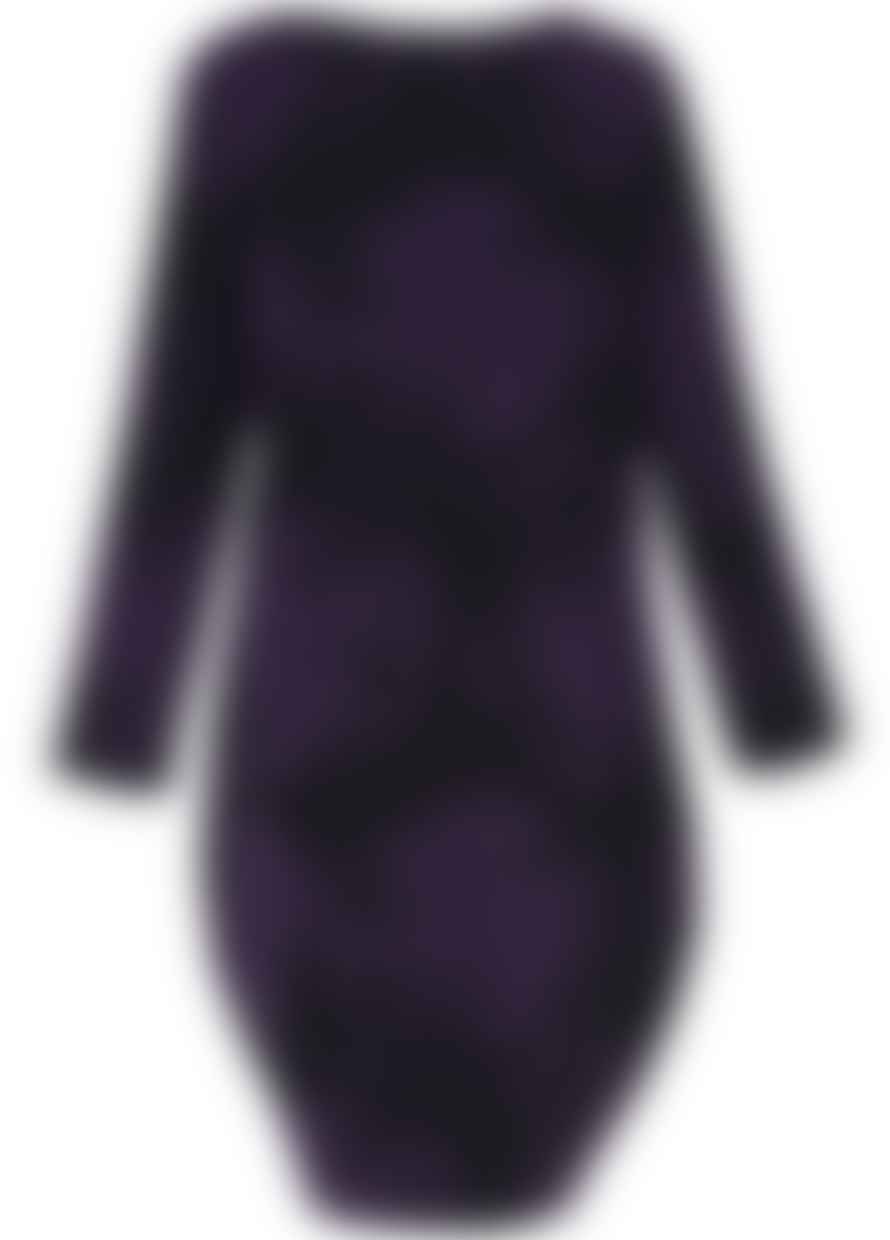 Kozan Kozan Magic Black/purple Jersey Dress
