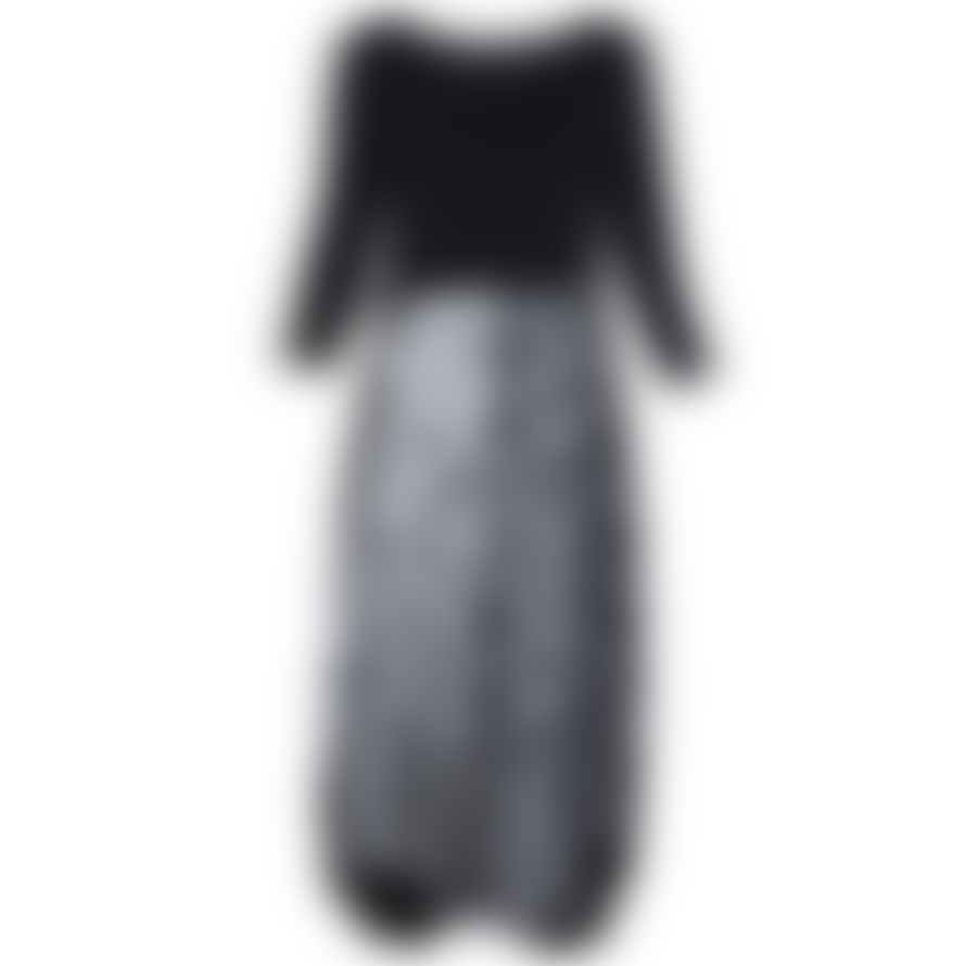 Kozan Kozan Tea Party Dress Black Top With Silver Spot Skirt