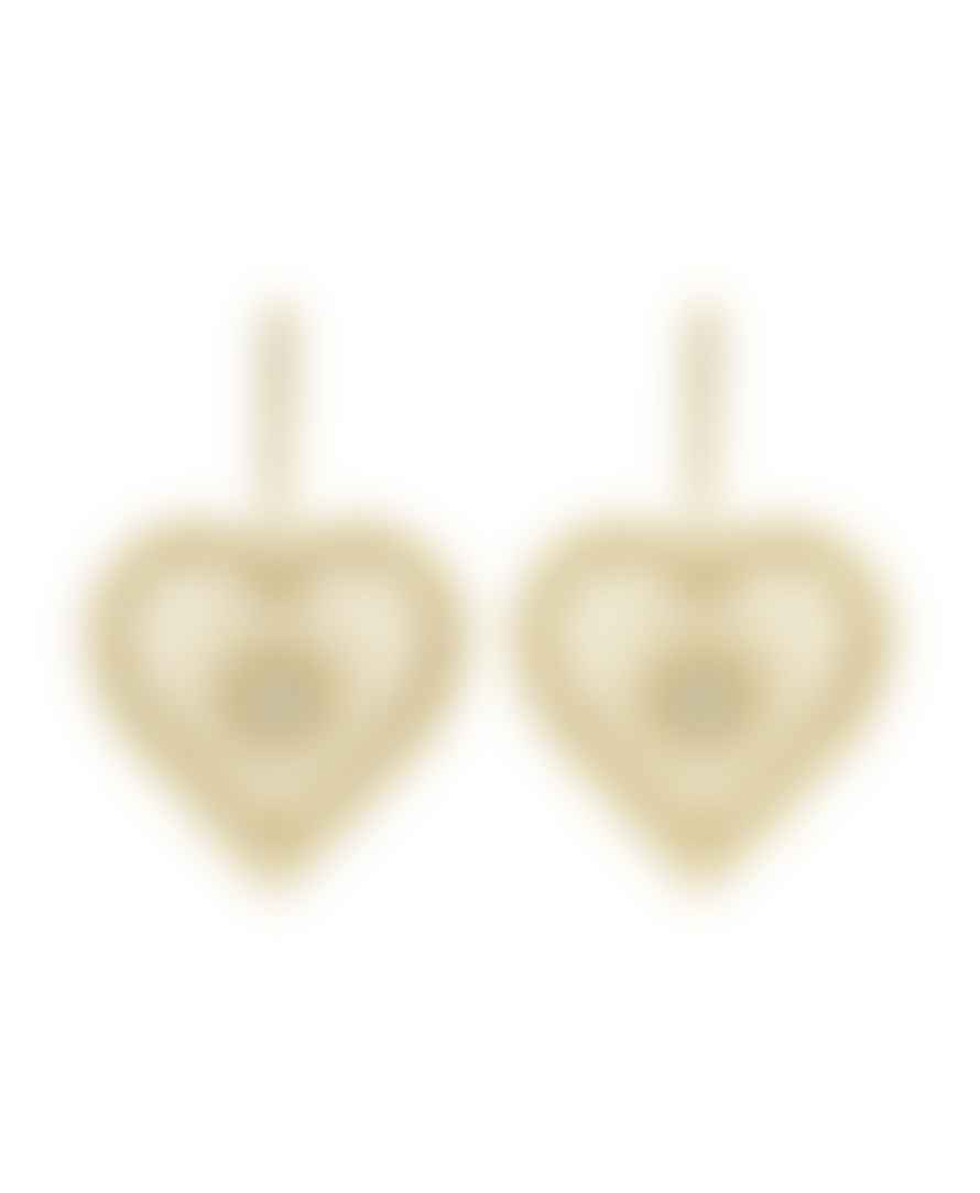 Zoe and Morgan  Amor Gold White Zircon Earrings 